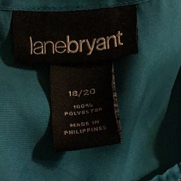 Lane Bryant 18/20 Ruffled Teal Blouse - Picture 4 of 4